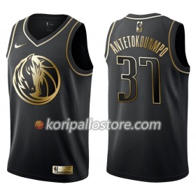 Dallas Mavericks Kostas Antetokounmpo 37 Nike Musta Golden Edition Miesten Pelipaidat Swingman 